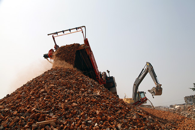 50t/h Construction waste crushing plant in Australia