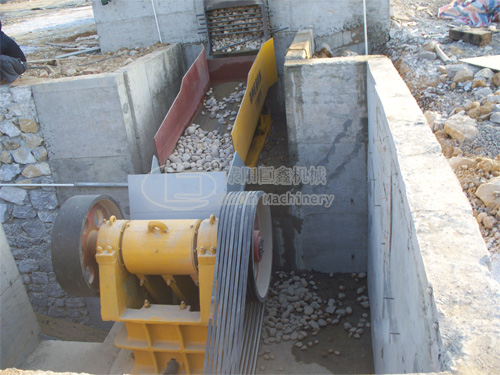sand making production line jaw crusher